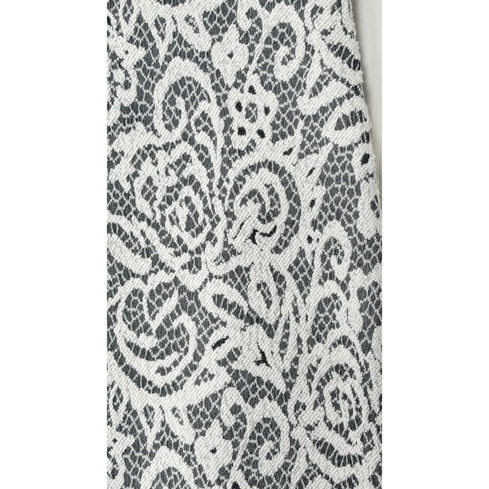 Alice + Olivia Lilia Lace Textured Plunge V-Neck Sheath Dress 6 Black Cream EUC - Picture 4 of 7